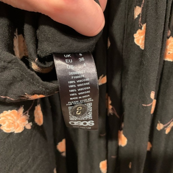 ASOS Floral Button Front Short Sleeve Dress - Picture 5 of 5